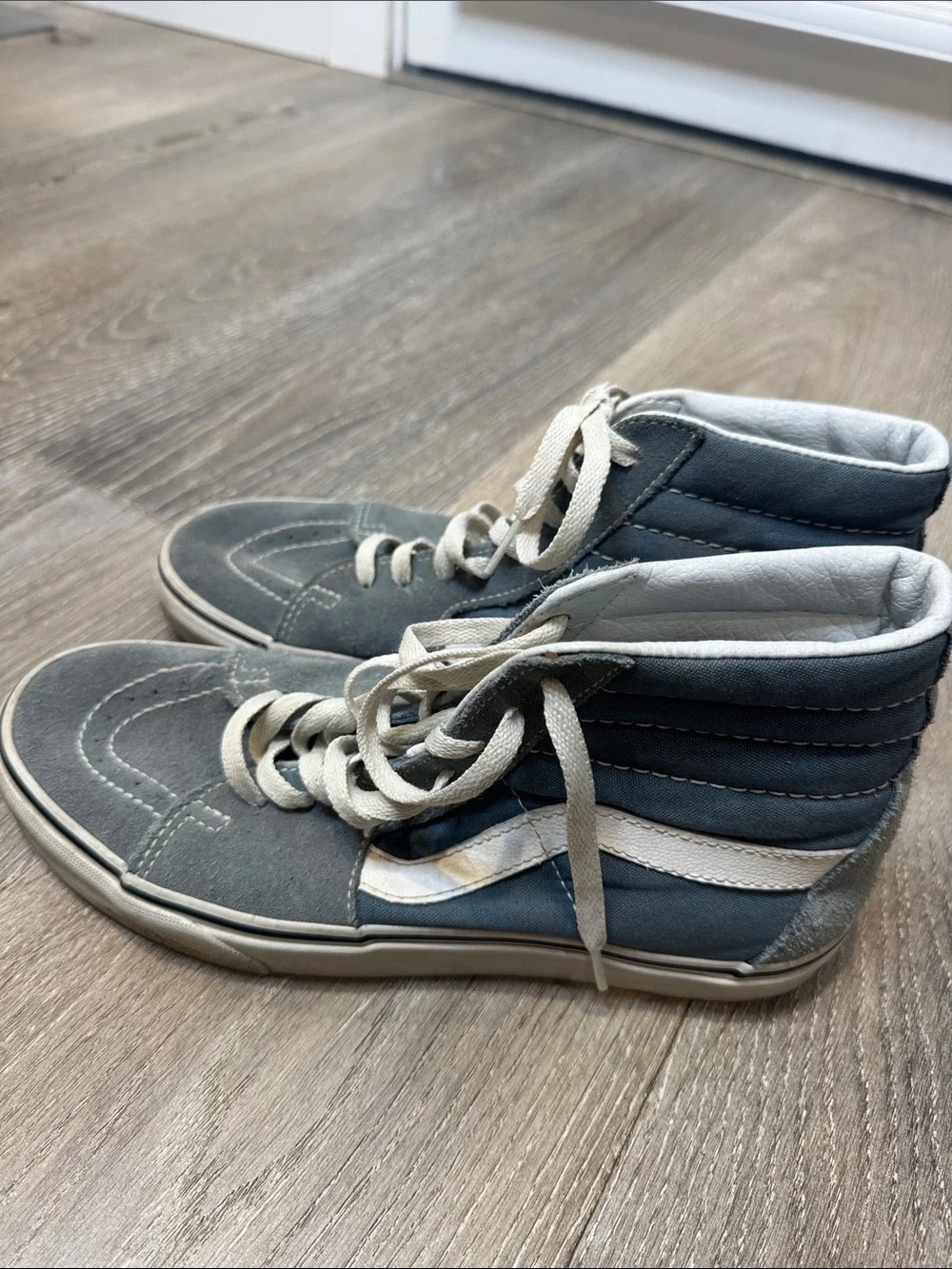 Vans High-Top Sneakers in Slate Blue with White Stripe CB